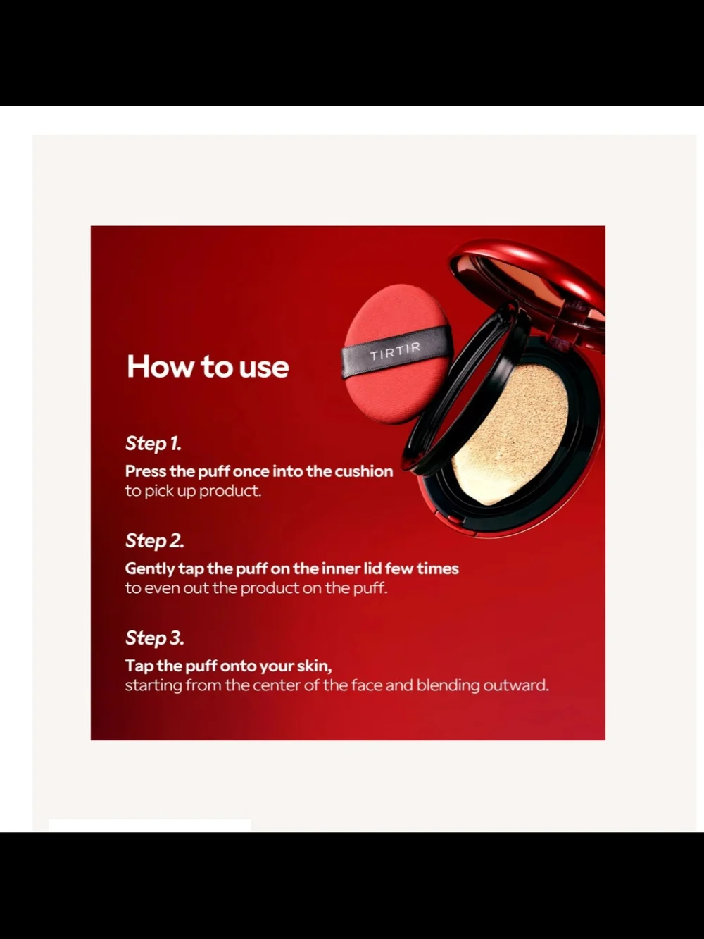 TIRTIR Mask Fit Red Cushion Foundation In Shade 43N Deep Cocoa NIB